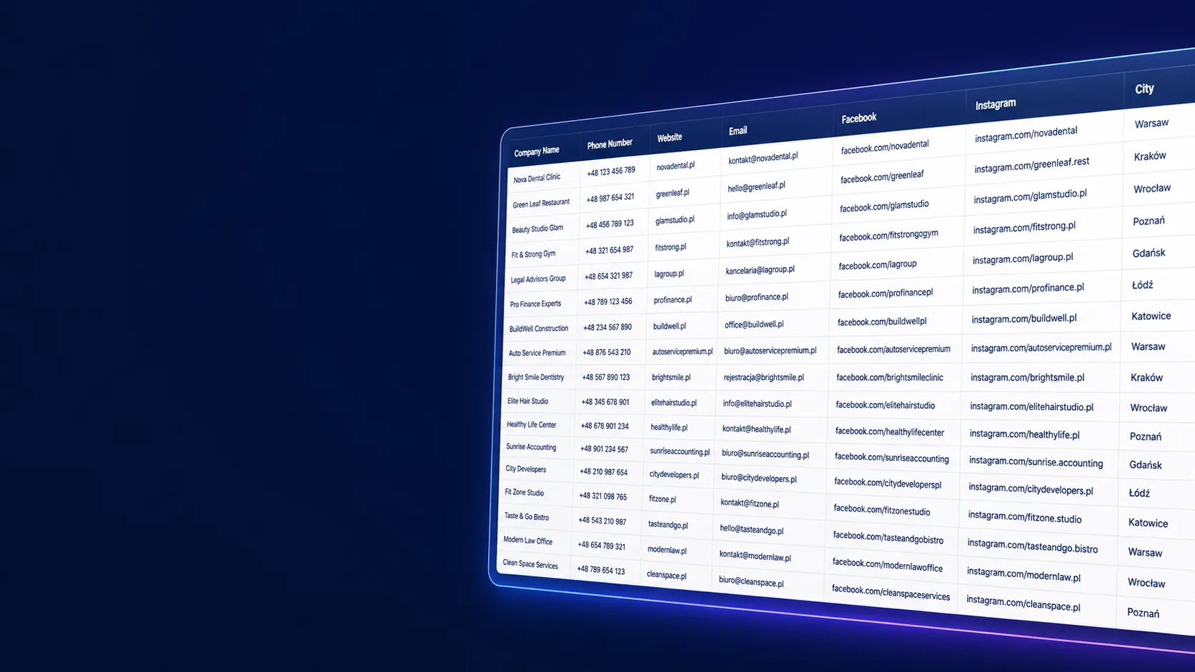 LocalLeads — baza leadów firmowych CSV