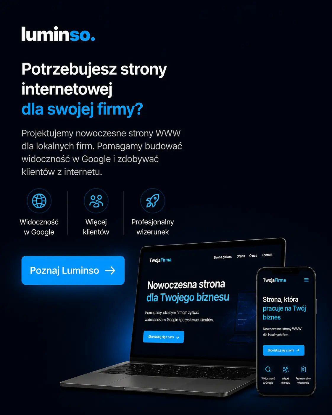 Luminso — profesjonalne strony internetowe i obecność w internecie