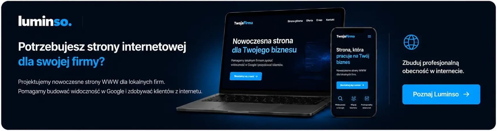Luminso — profesjonalne strony internetowe i obecność w internecie